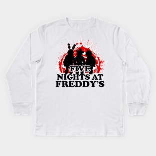 Copy of five nights at freddy's movie 2023 Josh Hutcherson graphic design Kids Long Sleeve T-Shirt